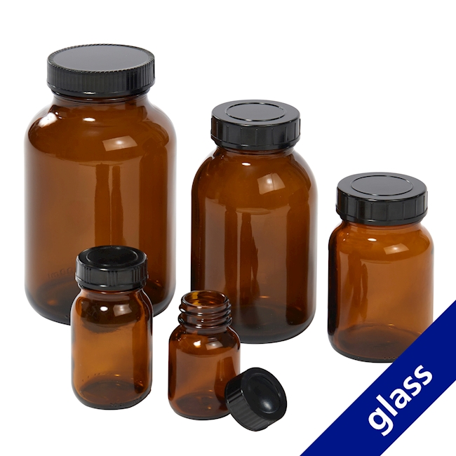 Wide-neck bottle Amber glass, 1000 ml